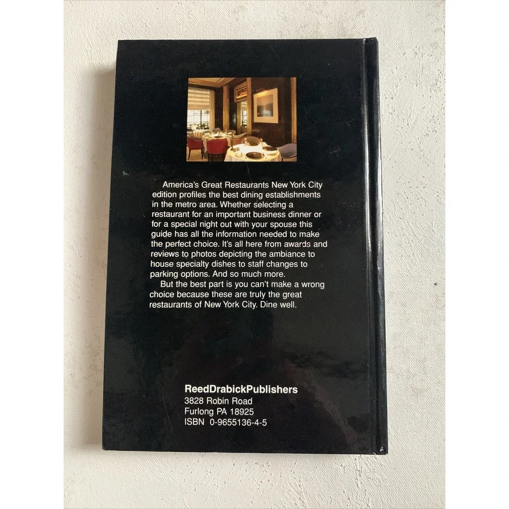 America's Great Restaurants New York City 2005 Book RARE